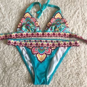 Victoria’s Secret Teal Moroccan Bikini Set